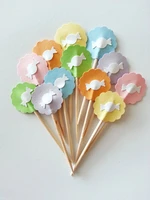 sweet pastel candy bar cupcake toppers wedding food picks bridal shower bachelorette cocktail tea party muffin decorations
