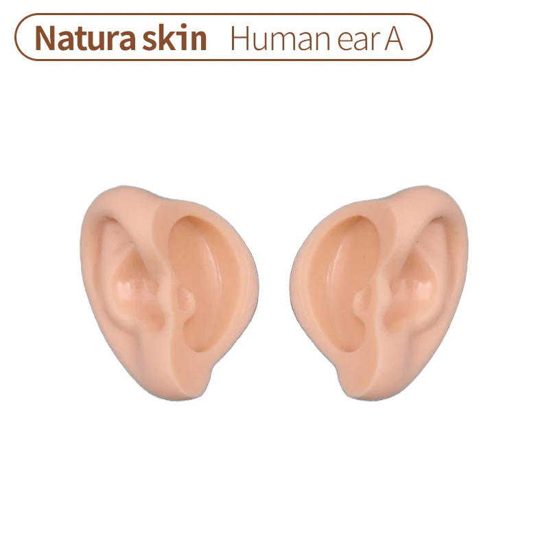 natural--Human-ear-A Blyth кукла ухо человеческие уши, эльф Уши установлен с глиной, не требуется резки белая кожа, загар кожа, темная кожа, натуральная кожа - Цвет: natural--Human-ear-A
