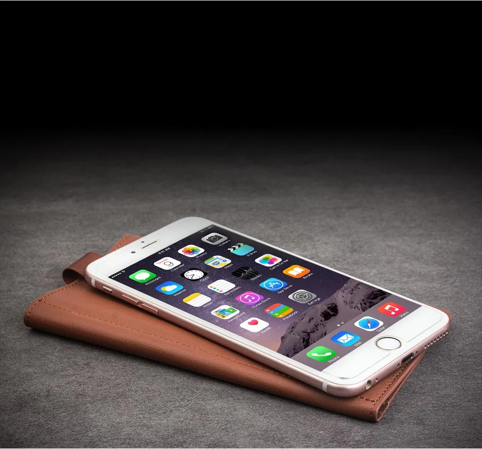 QIALINO, чехол для iphone 6, 6s, 4,7 чехол-кошелек, чехол Fundas для iphone 6 plus, 6s plus, 5,", кожаный чехол с отделением для карт, роскошный чехол