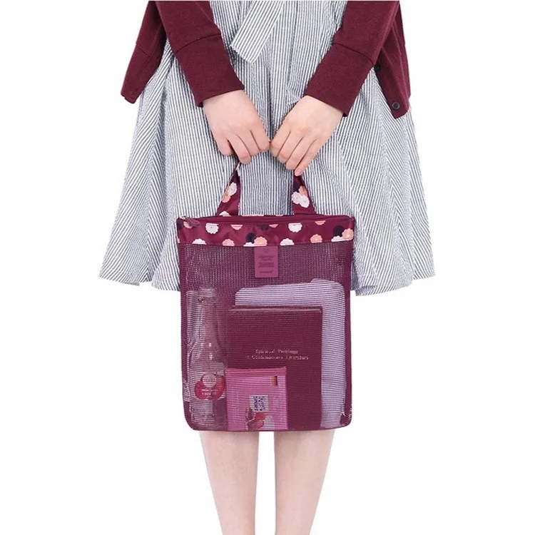 Новая брендовая портативная дорожная Женская сетчатая косметичка сумка