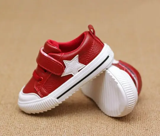 2016 Spring Children's sport shoes Leather Boys Girls leather Wholesale Baby fashion sneakers comfortable kids flats shoe | Детская