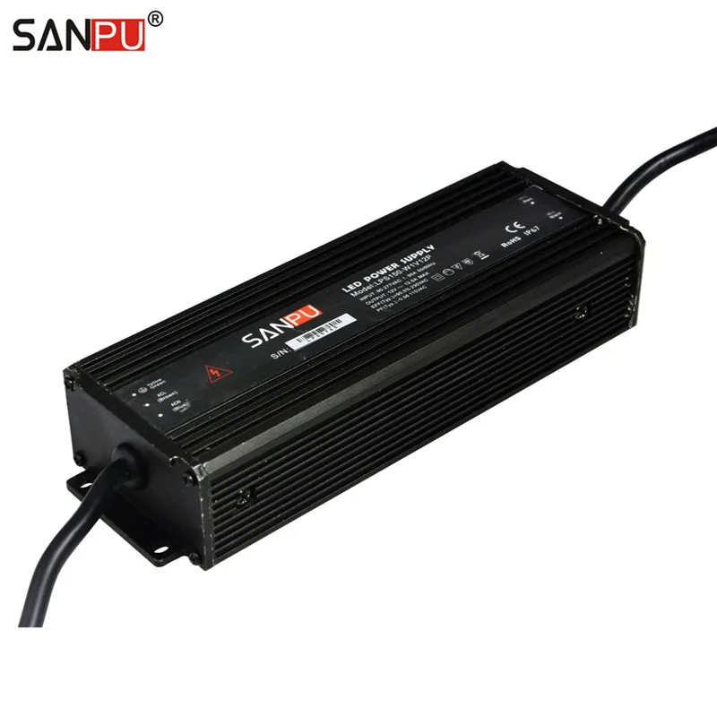 SANPU PFC SMPS водонепроницаемый IP67 LED 12 вольт источник питания AC DC трансформатор в 150 Вт