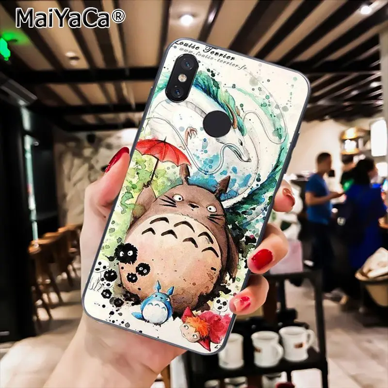 MaiYaCa Cute Totoro Spirited Away Ghibli Anime Phone Case for Xiaomi Redmi8 4X 6A S2 7A 5A Redmi 5 5Plus Note5 7 Note8pro