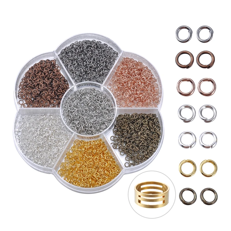 alloy 3mm 2800pc 4000 шт./компл. комбинированное Открытое кольцо замкнутое кольцо Пряжка Омаров отправить Ручные плоскогубцы ожерелья DIY Ювелирные изделия Аксессуары - Цвет: alloy 3mm 2800pc