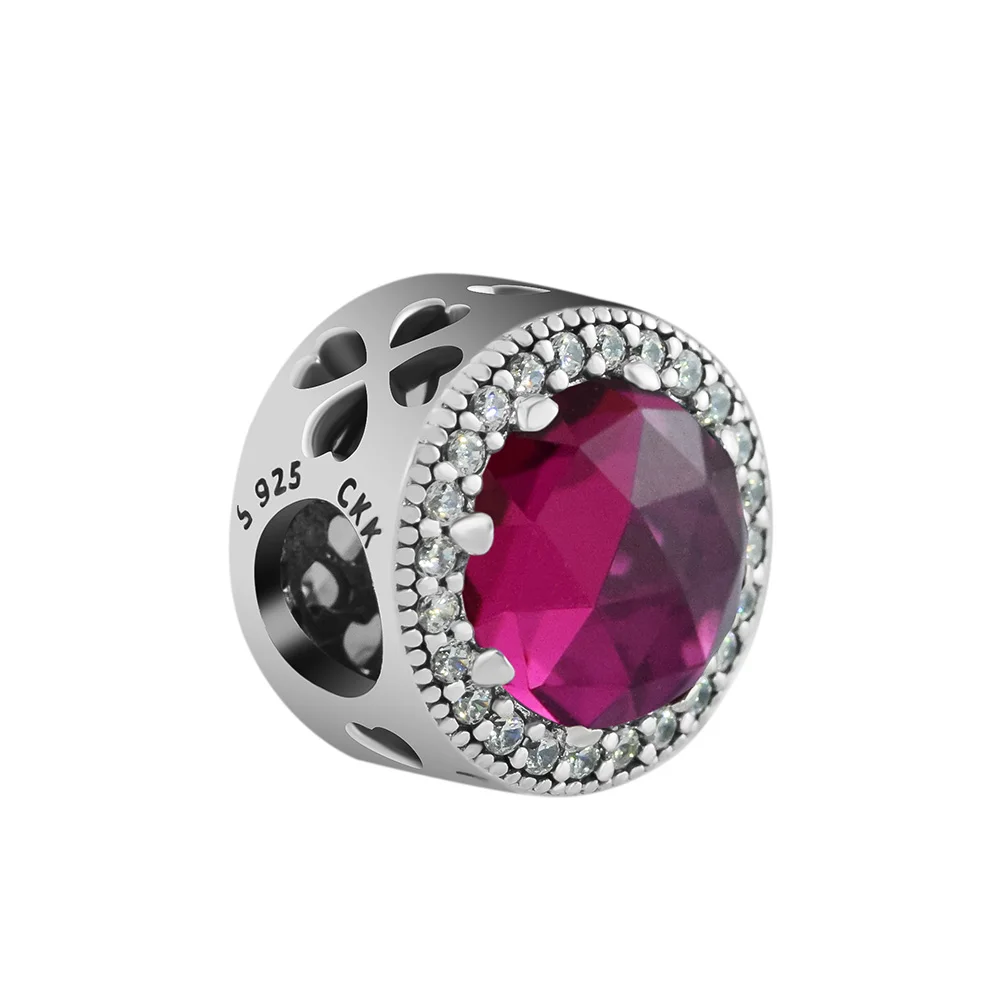 

Бусины для телефона, блестящие подвески в виде клевера с вишневым кубическим цирконием, 100%, оригинальная фотография, бесплатная доставка