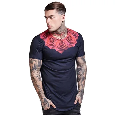 style4 Тренажерный зал Фитнес Для мужчин футболка Модная хлопковая Спортивная, с коротким рукавом Футболка зауженного кроя футболка для бега Спортивная футболка бренд мужской топы - Цвет: style4