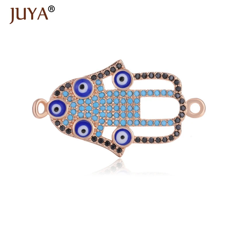 1pc 33*20mm Hollow Out Fatima Hand Evil Eye Palm Hamsa Charms Connectors For Jewelry Making Components DIY Findings | Украшения и