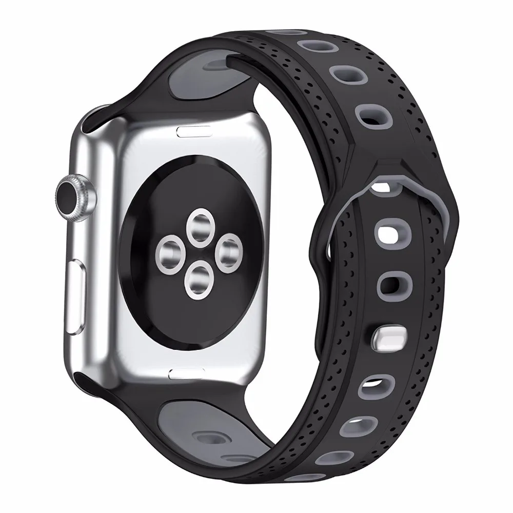 Bemorcabo силиконовый спортивный ремешок сменный Браслет для Apple Watch Series 3/Series 2/Series