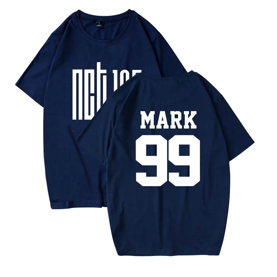 Kpop NCT 127 Idol группы одной и той же футболка летние женские футболки MARK с короткими