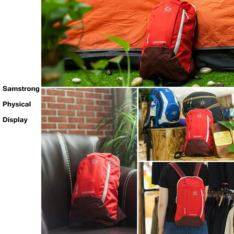 Спортивные сумки Samstrong для походов кемпинга путешествий черные рюкзаки мужчин