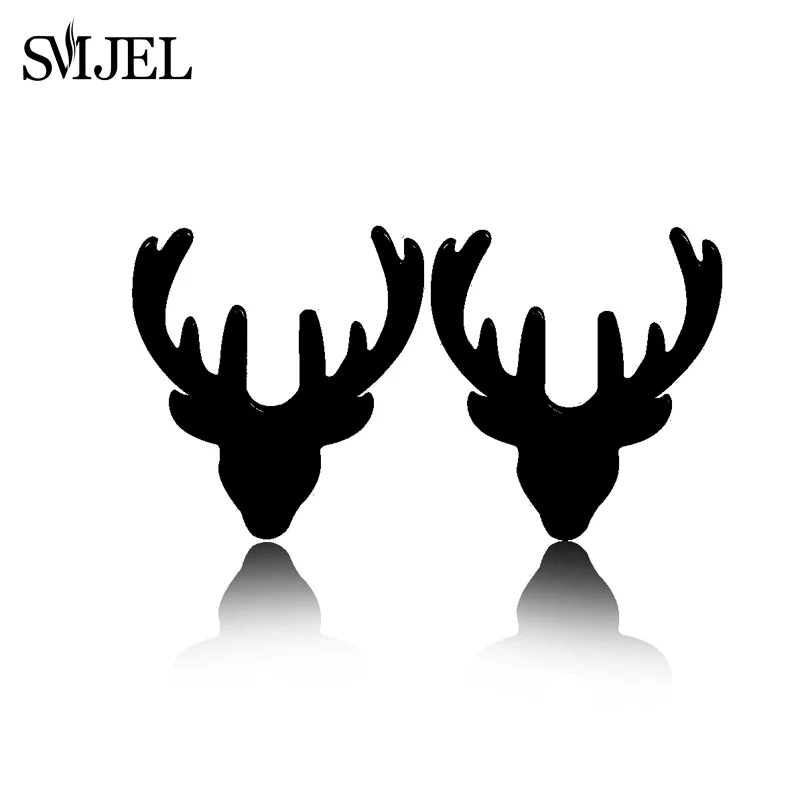 Новое поступление модные серьги SMJEL в виде оленя для женщин и мужчин гвоздики из