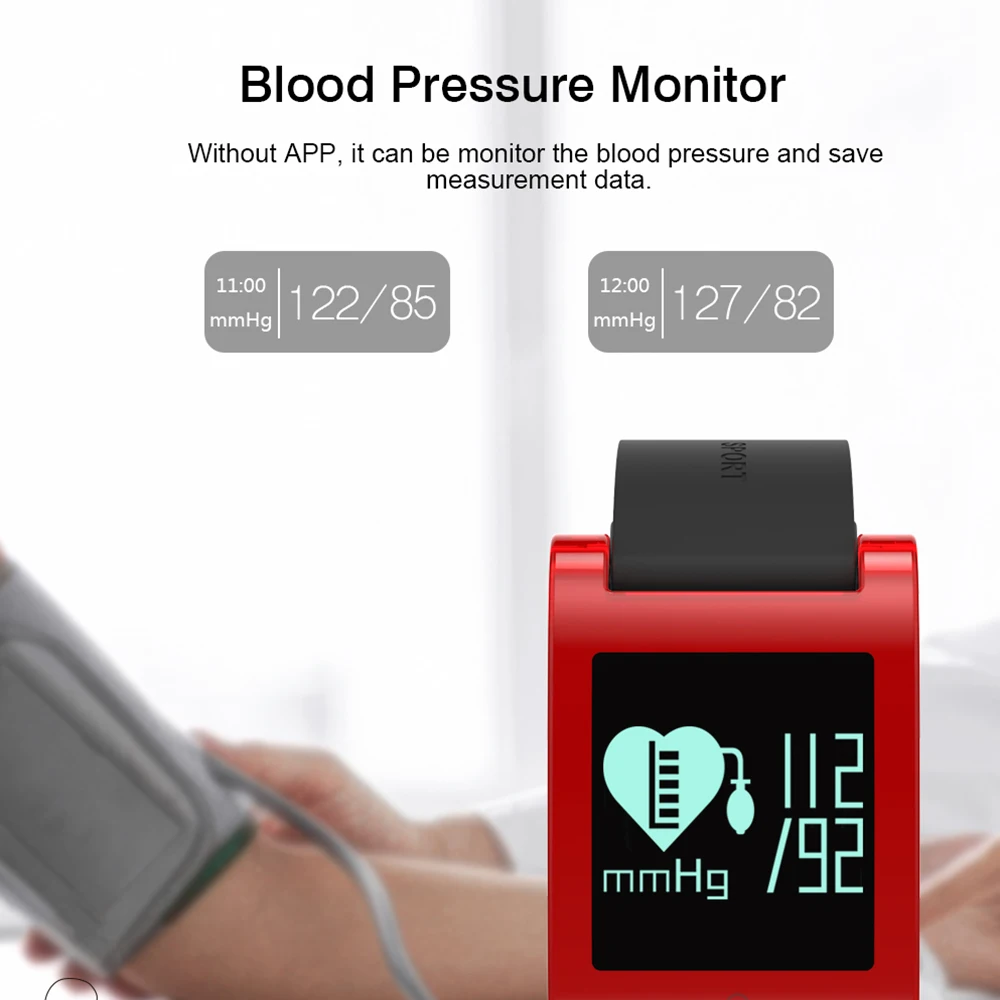 DM68 Смарт Часы Heart Rate трекер с кровью Давление монитор Фитнес Smartwatch
