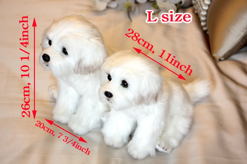 Bichon Frise Puppy чучело животное собака плюшевая игрушка милый моделирование Домашние животные пушистые детские куклы подарки на день рождения для детей дропшиппинг