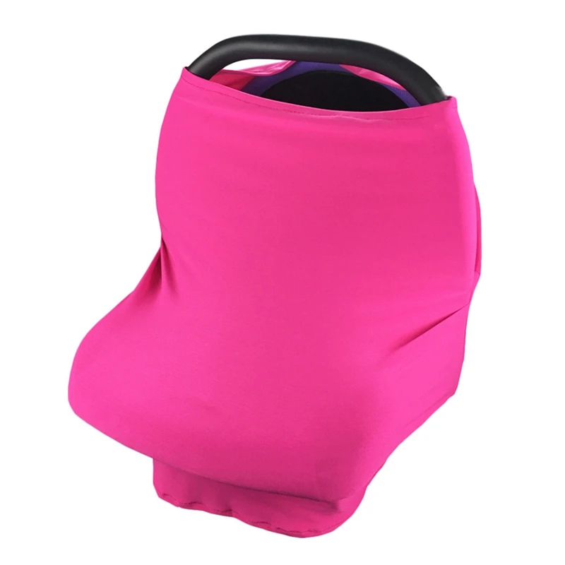rose red QILEJVS Многофункциональный защитный чехол для детского автокресла, эластичный шарф для кормления грудью, чехлы для детских колясок, аксессуары - Цвет: rose red