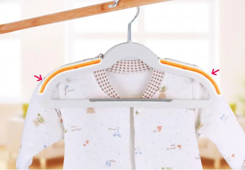 20 Pcs/Lot Colorful Cute Plastic Clothes Shirts Hanger with Anti-slip rubber Pink Blue non slip hangers | Дом и сад