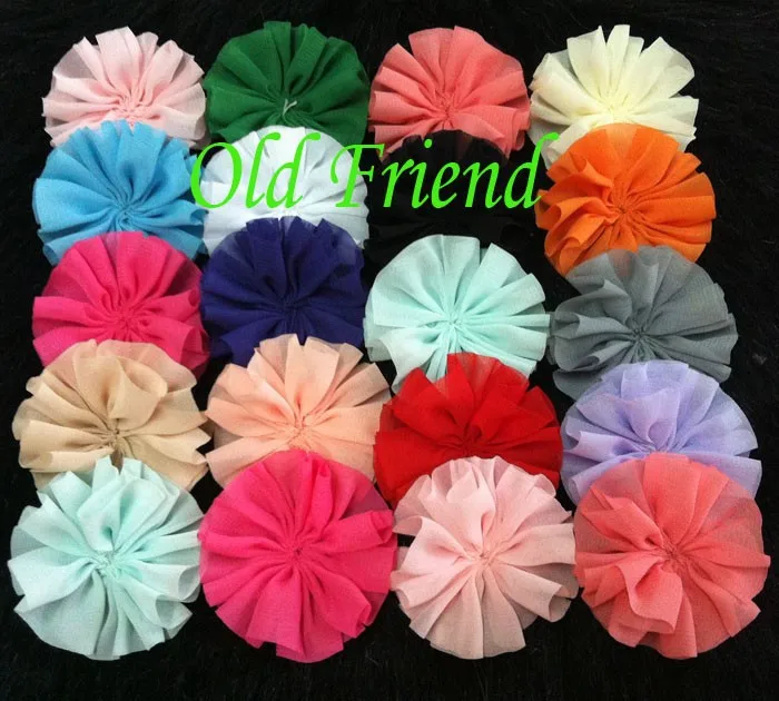 2 5 &quotБалерина шифоновая цветочная ткань цветок для повязок на голову одежда
