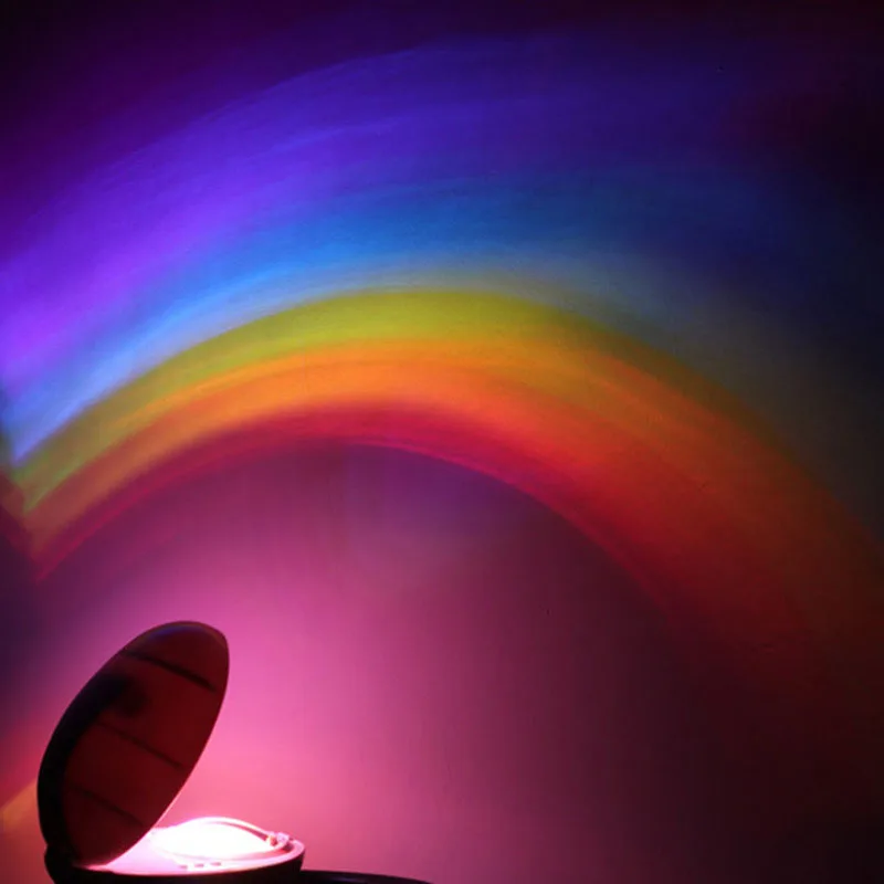 

SXZM LED RGB Rainbow Projector Night Light Battery Prower Creative Lamp Children Gift Lighting Decoration For Home kid Bedroom