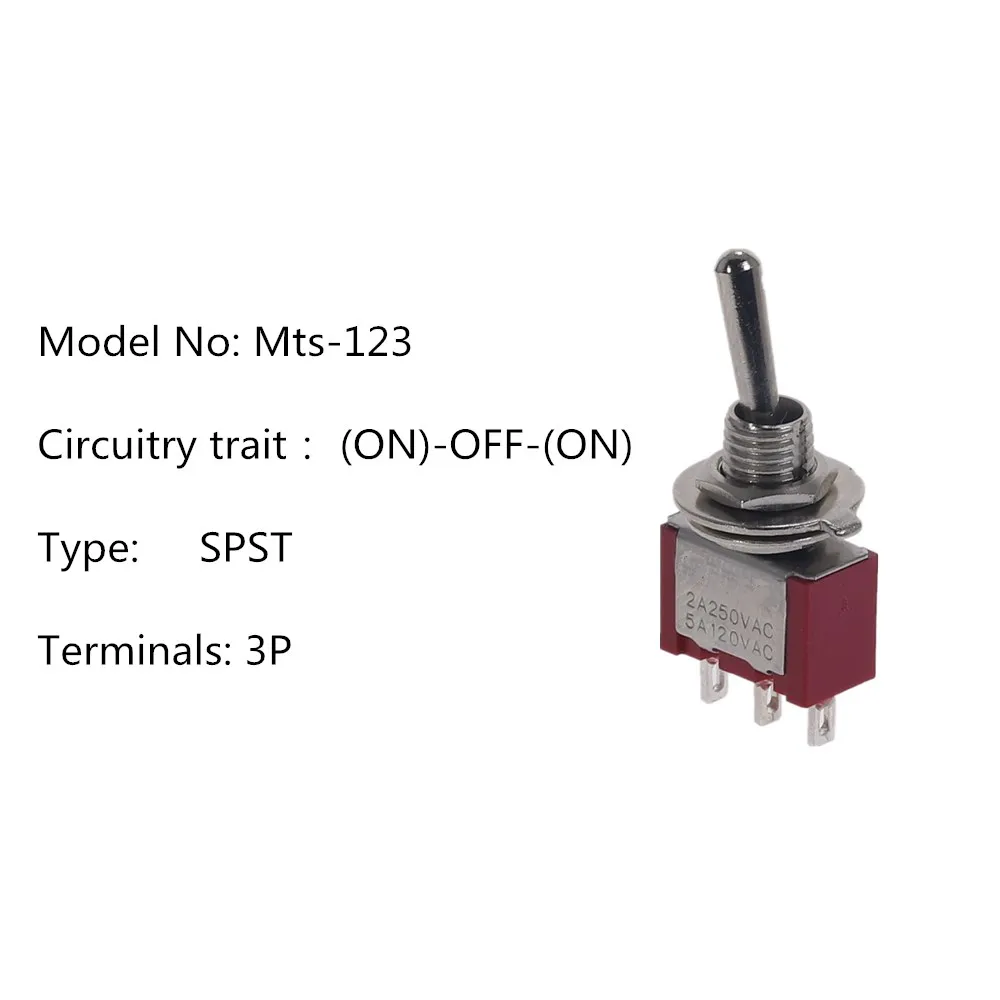1 шт. миниатюрный тумблер красный Mts-102 MTS-101 MTS-202 MTS-303 MTS-402 250V 2A 125V 5A