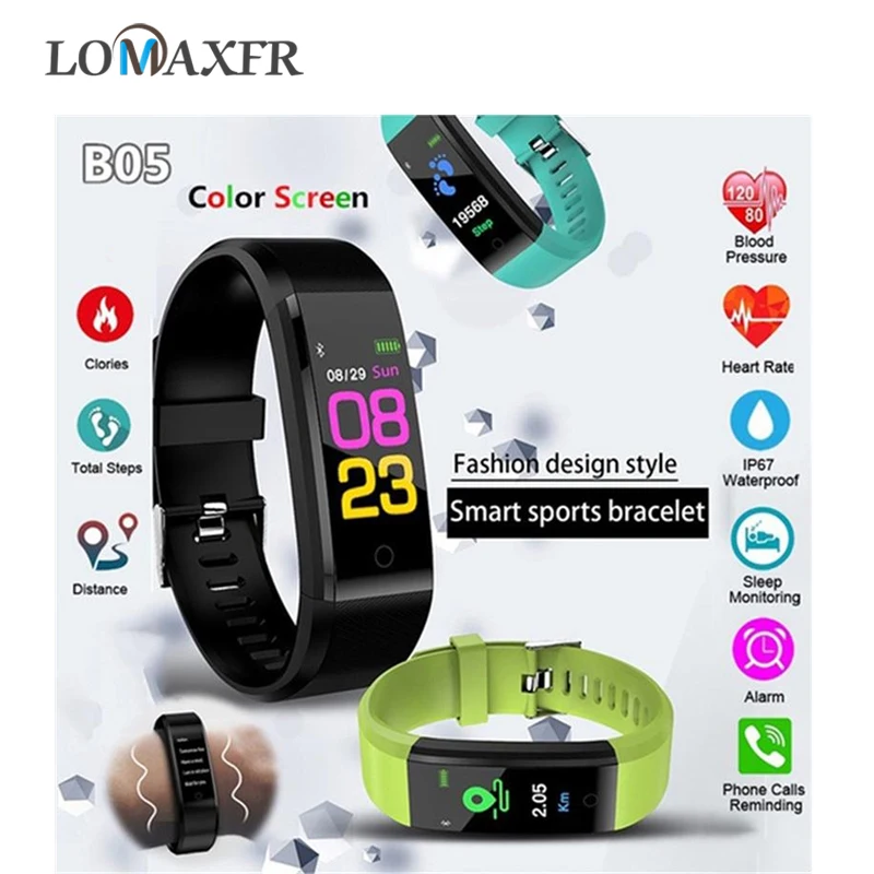 Измеритель сердечного ритма и артериального давления - умный браслет разноцветный спортивный фитнес-браслет трекер часы для IOS/Android.
