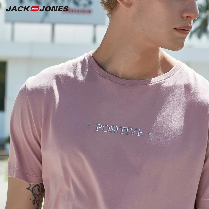 Мужская футболка с коротким рукавом JackJones базовая из 100% хлопка принтом