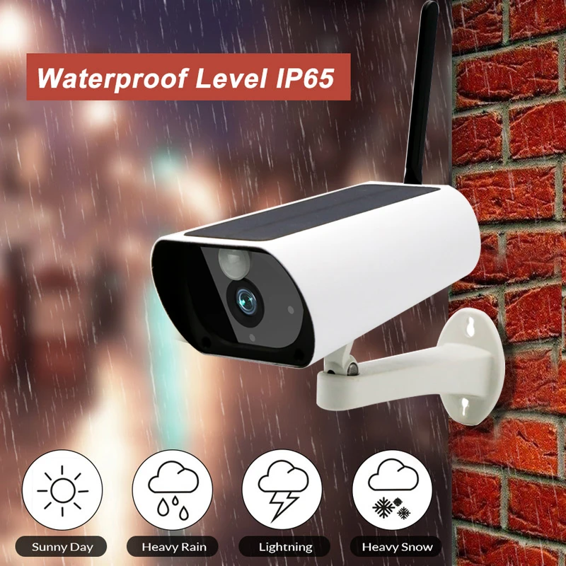Wifi наружная Водонепроницаемая Солнечная энергия низкая мощность Wireless1080P HD ip