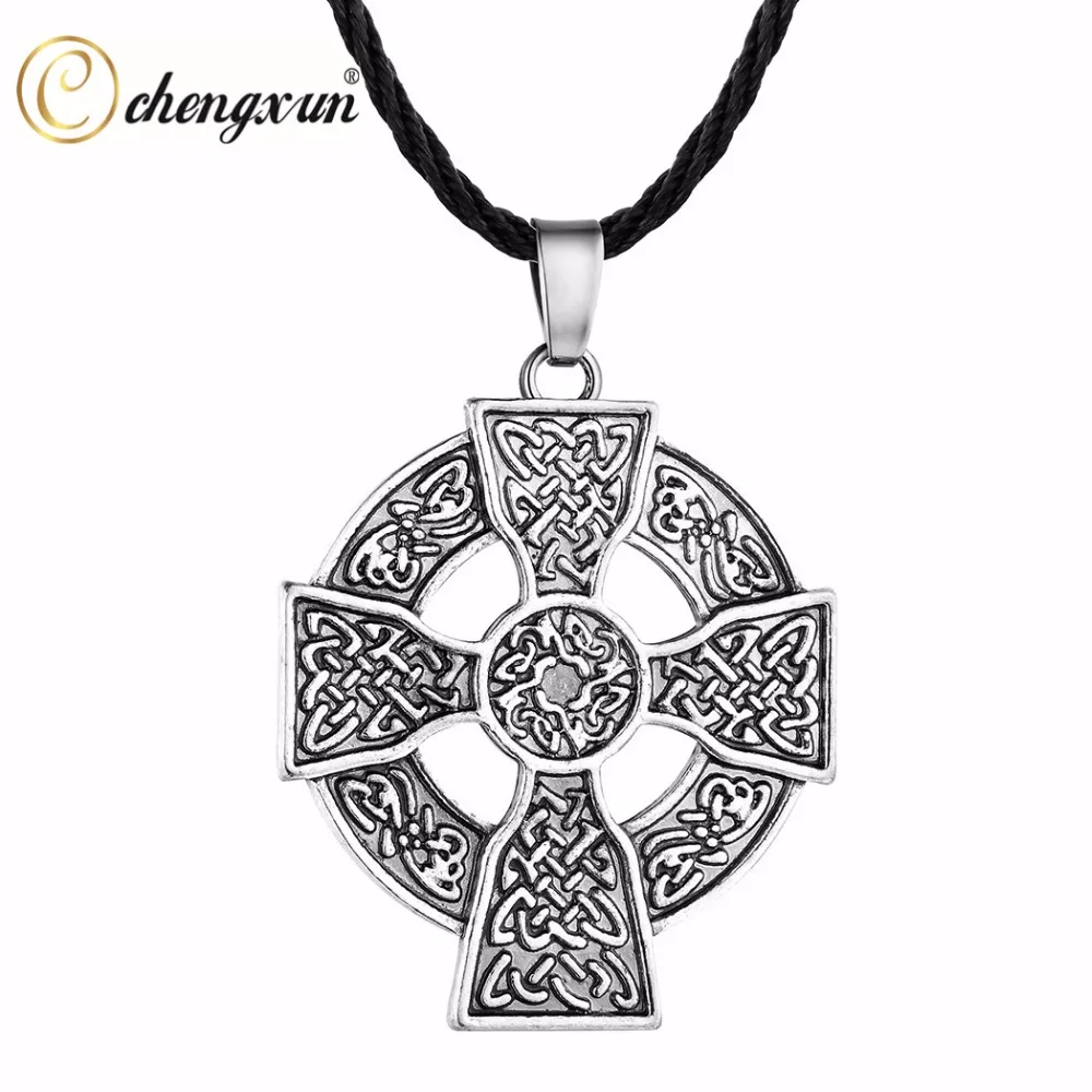 CHENGXUN Северной Германии большая круглая подвеска в виде креста цепь стиле ретро
