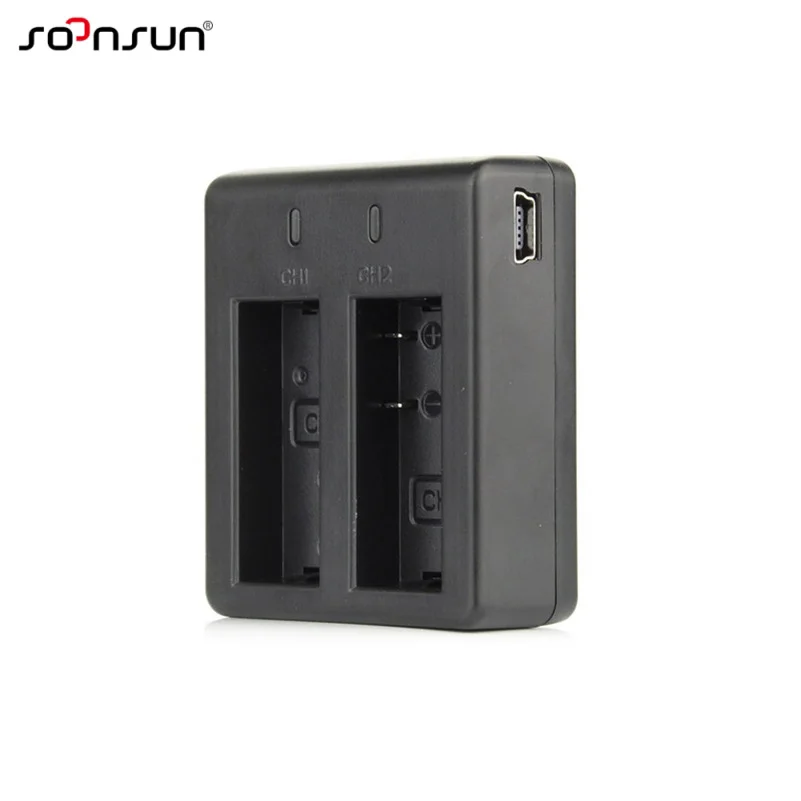 SOONSUN портативное USB двойное зарядное устройство для SJCAM SJ4000 SJ5000 SJ6000 камера