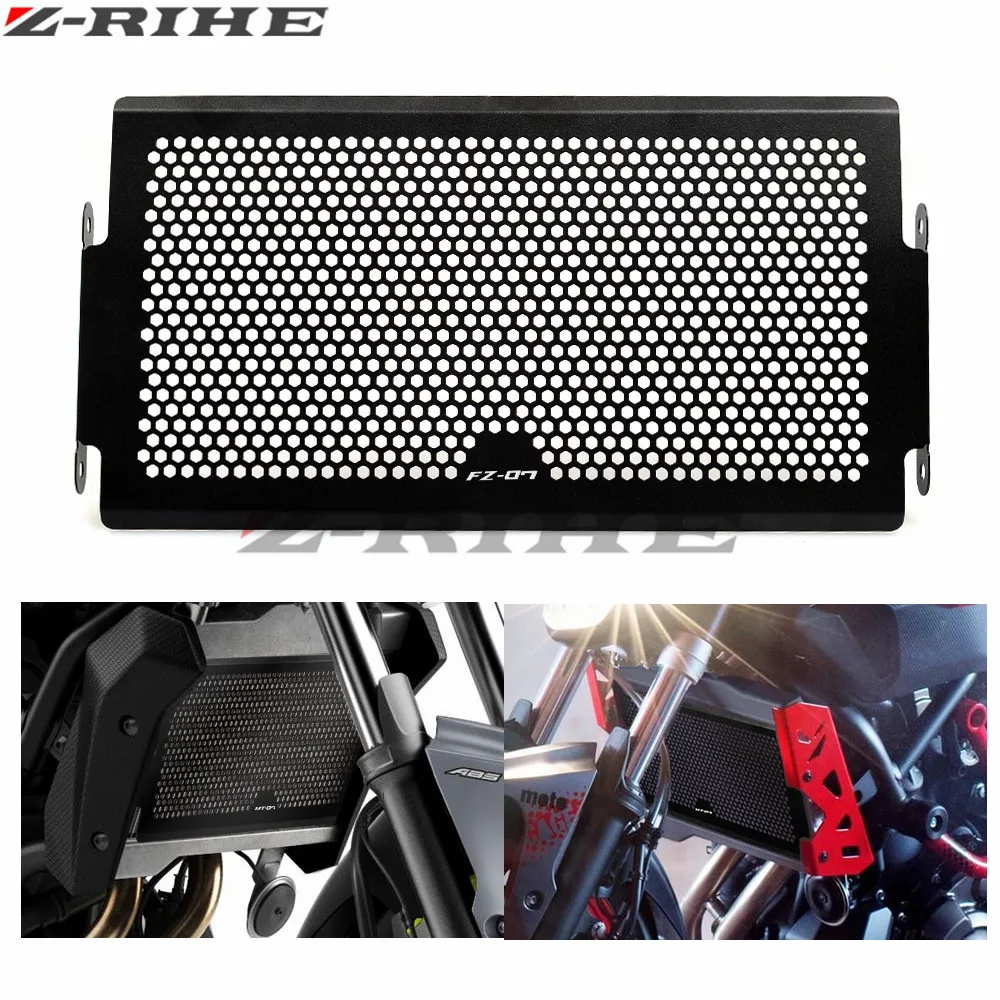 

Fz 07 логотип для Yamaha MT07 MT-07 FZ07 2014 2015 2016 мотоциклетный радиатор защитный чехол Защита решетка радиатора