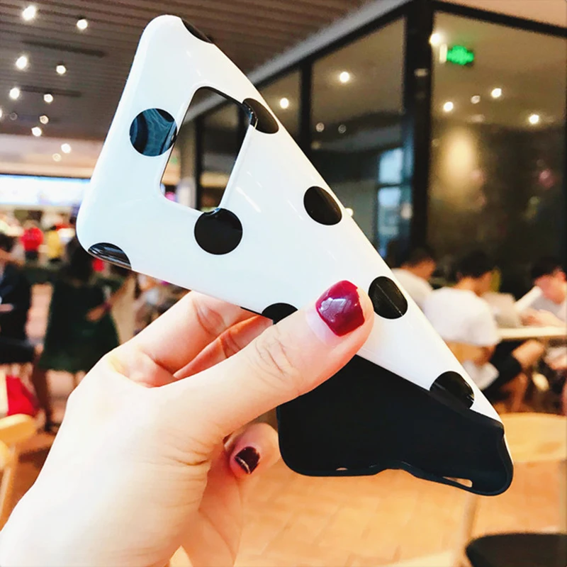 Модные чехлы YHBBCASES в горошек для телефонов Samsung Galaxy S10 5G S8 S9 Plus Note 10 8 9 блестящий IMD