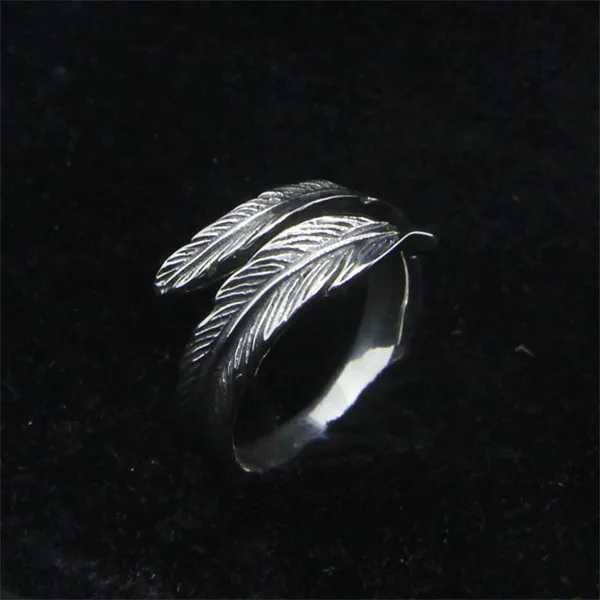 Женское кольцо из серебра 925 пробы мини крутое с перьями высшее качество красивое