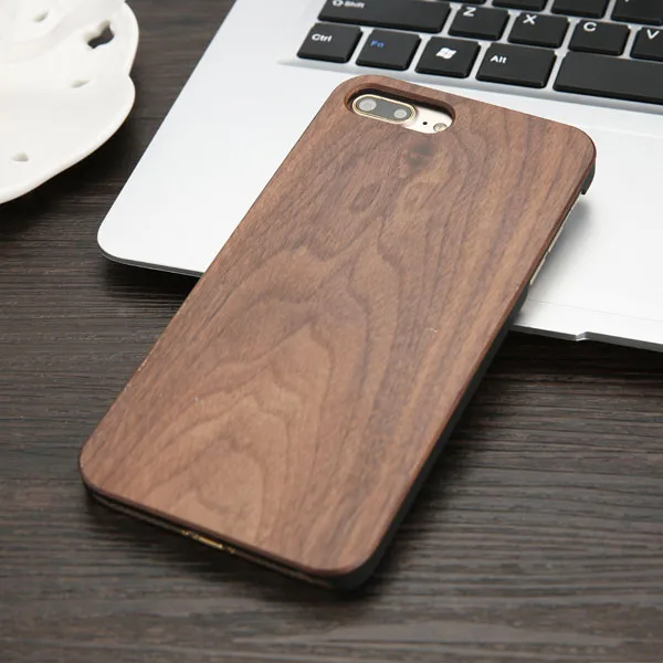 Black walnut Настоящий деревянный ящик для iphone X XS Max XR 8 7 6 6S Plus 5 5S SE чехол прочный натуральный розовое дерево бамбук Орех Деревянный Жесткий чехол для телефона s - Цвет: Black walnut
