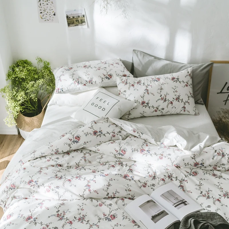 100% хлопок тканые 4 шт./3 шт. постельных принадлежностей Твин Королева king size