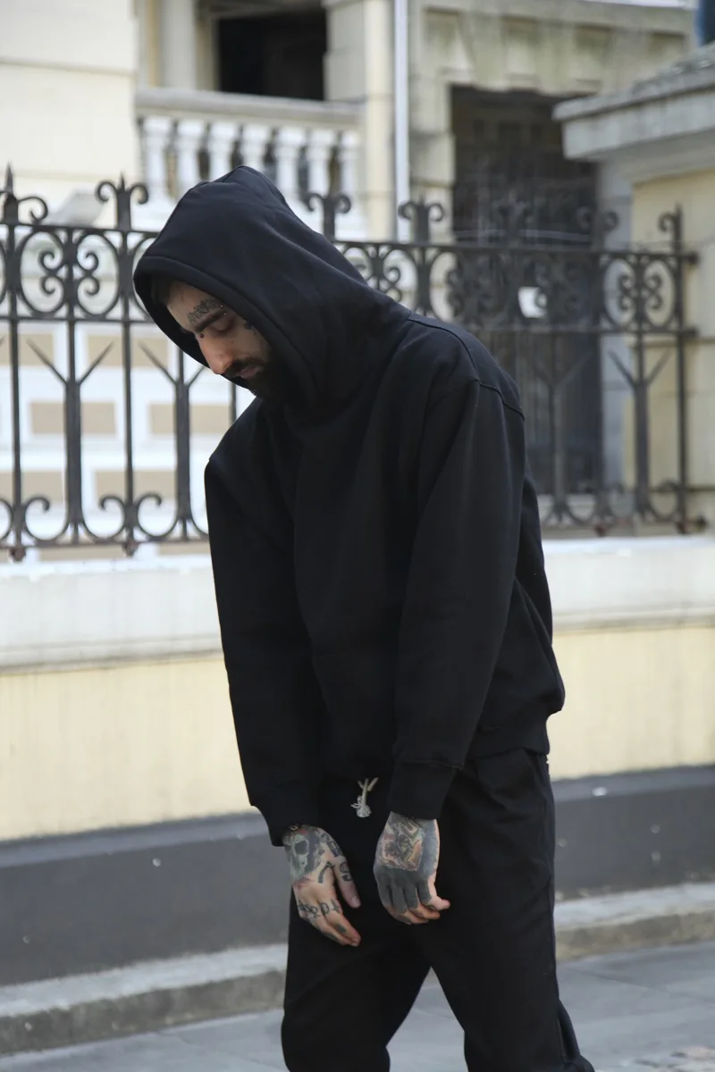 Американский размер Модные Цветные худи Мужская плотная одежда зимние толстовки