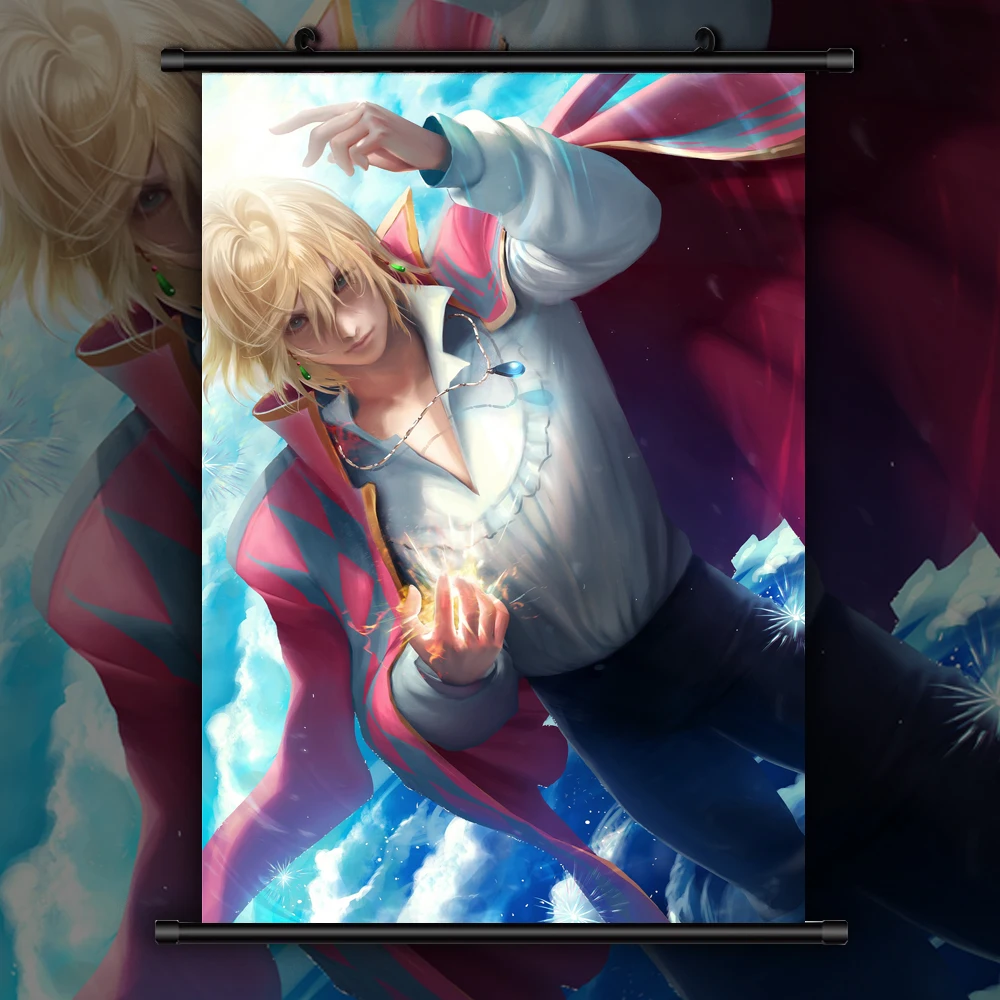 Движущийся замок Howl Аниме Манга настенный плакат свиток|Рисование и каллиграфия|