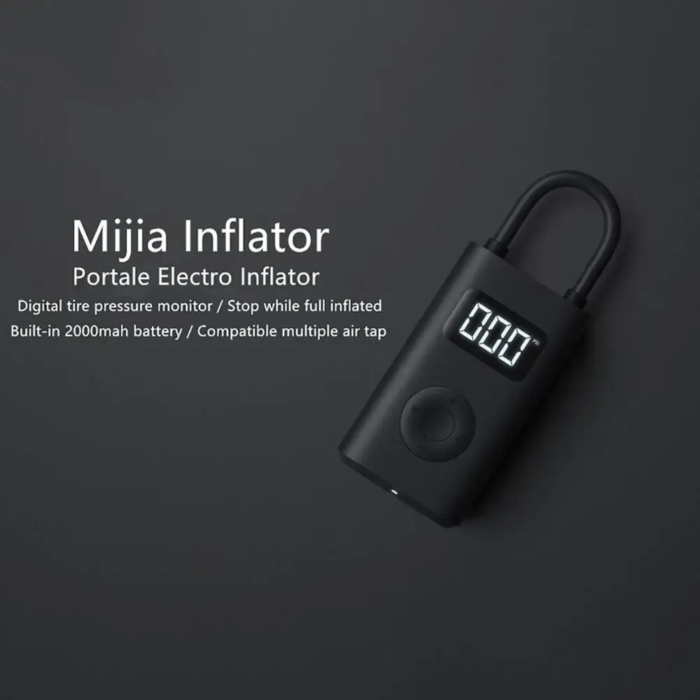 Mijia Портативный Умный Цифровой насос для обнаружения давления в шинах Электрический насос для велосипеда мотоцикла автомобиля футбола Прямая поставка
