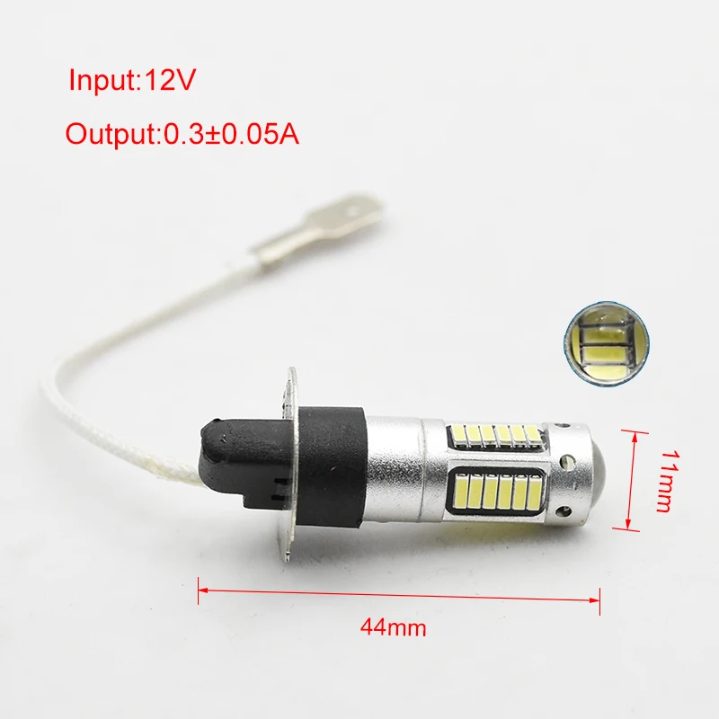 2X H3 светодиодный 30SMD 4014 чипы PK22S туман светильник противотуманные фары DC12V цвет: