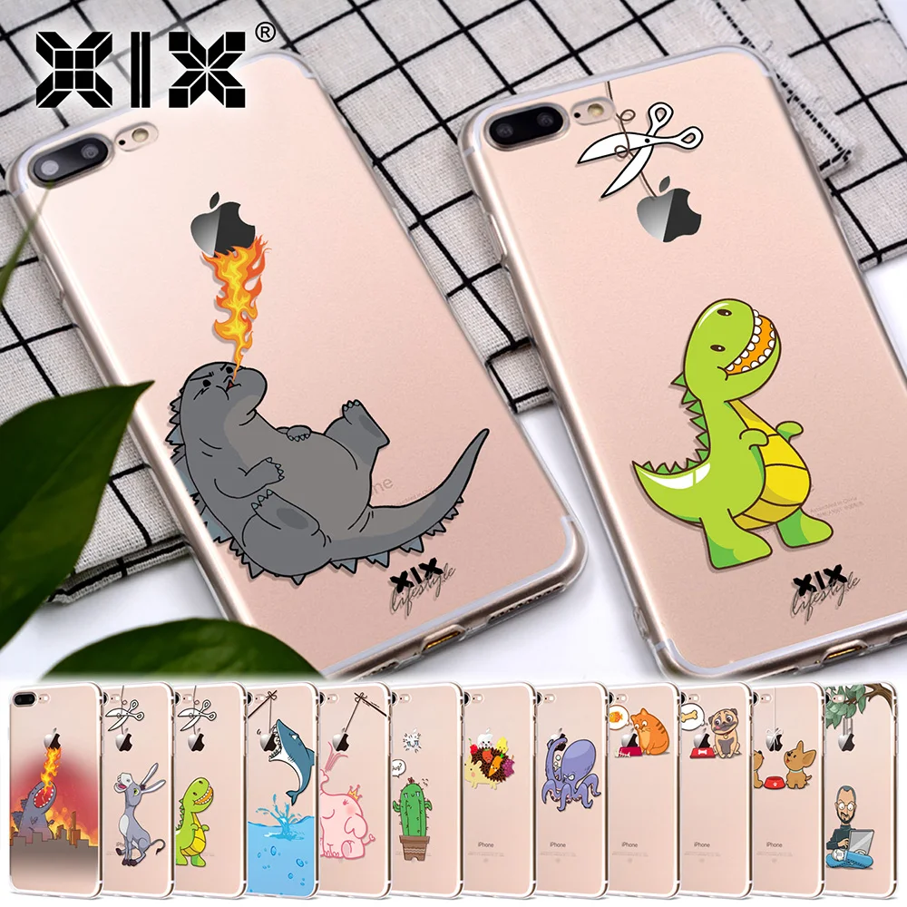 Чехол для iPhone 11 Pro чехол телефона 5 дюймов 6 6S 7 8 Plus X XS Max Симпатичный Динозавр
