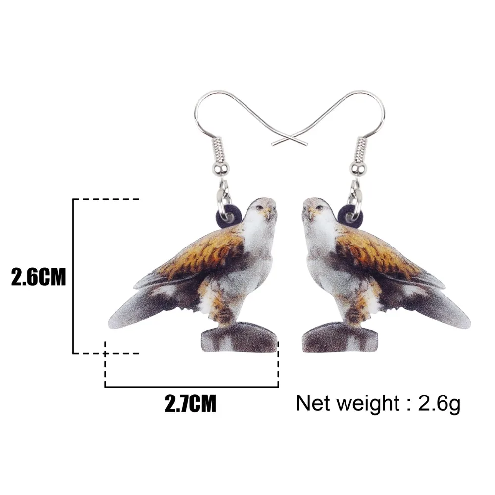 WEVENI акриловые стоячие серьги с орлом ястреб новые длинные висячие модные