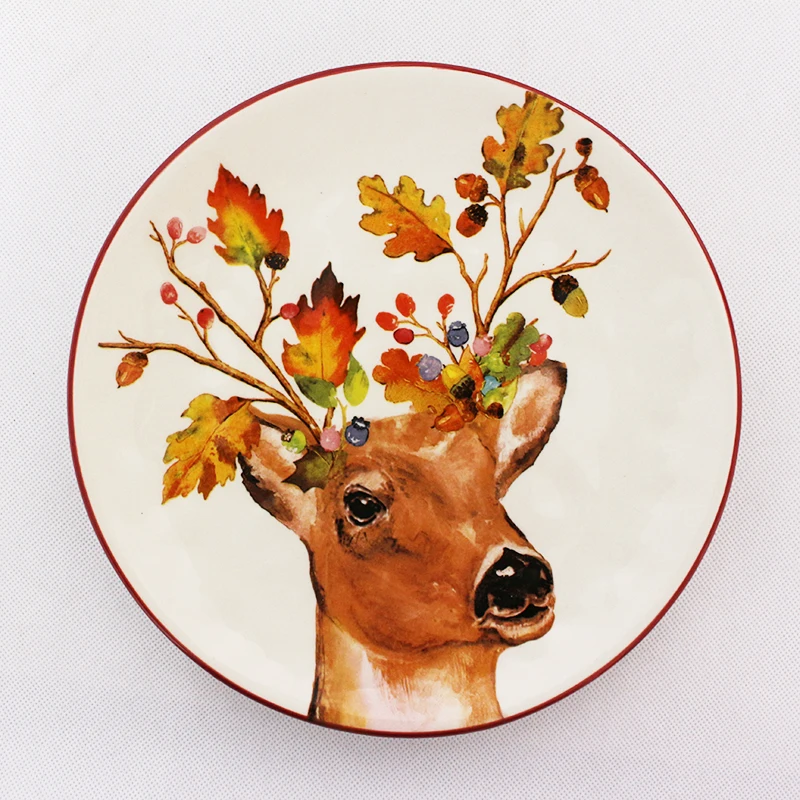 Животного сова лиса олень Ежик Миски Детские и Таблички Торт Кондитерские