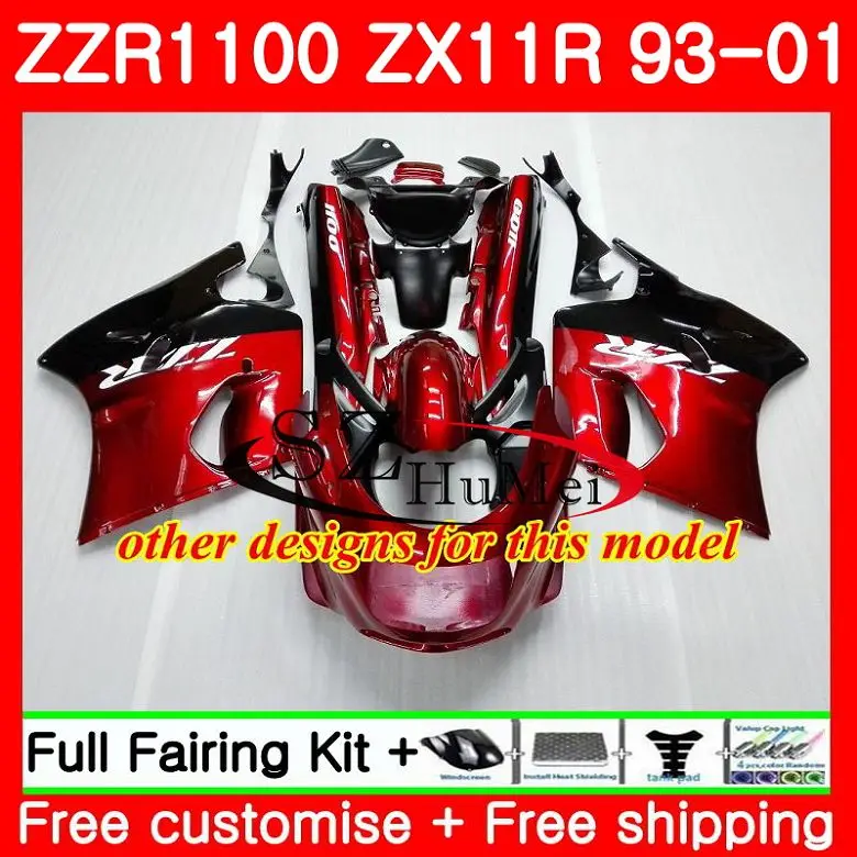 Корпус для KAWASAKI NINJA ZZR1100 ZX 11R ZX-11R ZX11 серебристо-черный 11SH3 ZX11R 93 94 95 96 97 98 99 00 01 1993 2001