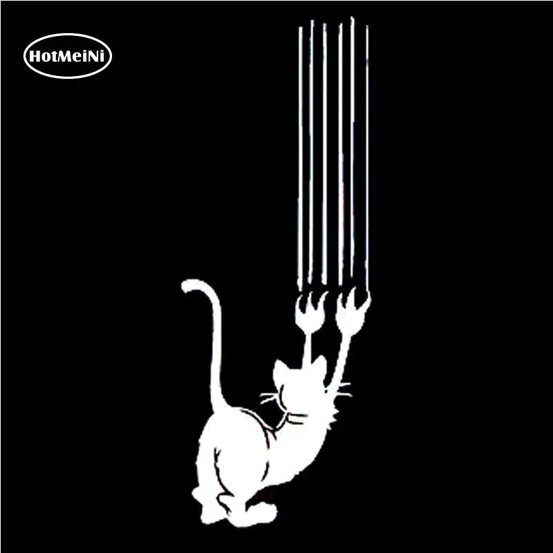 HotMeiNi Кот царапины забавная Милая виниловая Автомобильная наклейка модная