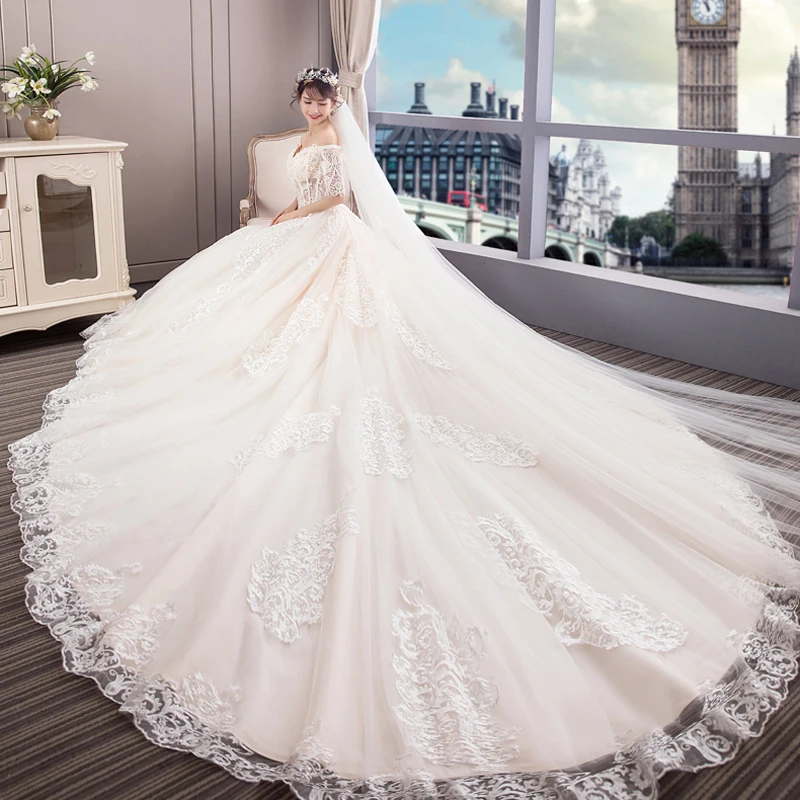 Реальные фотографии новинка бандажный Топ роскошное свадебное платье с