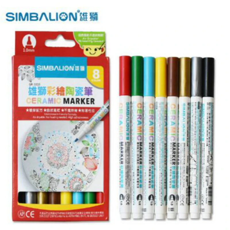 Набор керамических маркеров для рисования сделай сам 8 цветов | Канцтовары офиса