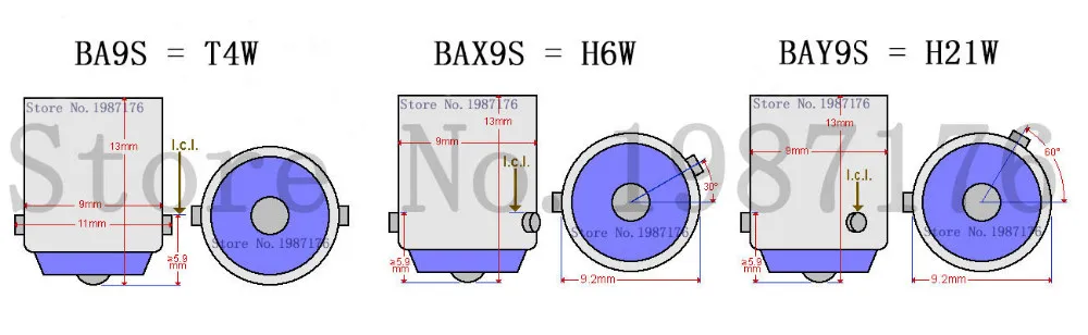 1 шт. Автомобильные светодиодные лампы BA9S T4W BAX9S H6W BAY9S H21W 3014 27 SMD 12 В|bax9s h6w|bay9s h21wba9s t4w |