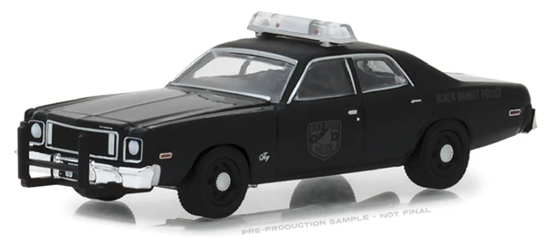 GreenLight 1:64 1975 Plymouth Fury черный сплав игрушечный автомобиль игрушки для детей литые