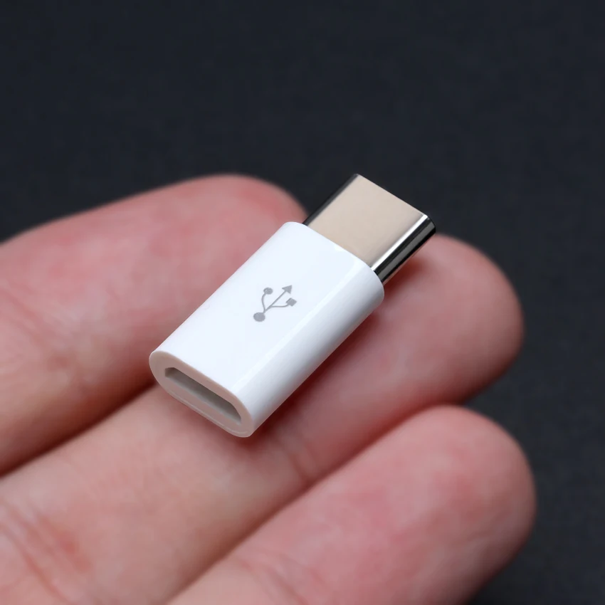 500 шт./лот micro на typeC USB-C 3 1 Type C Male Micro USB Female адаптер Type-C конвертер для телефона Macbook