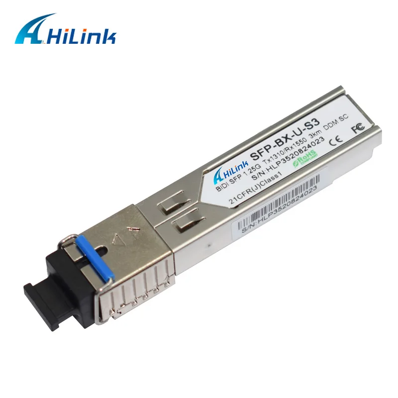Бесплатная доставка! 1G 1000 базовое одиночное волокно LC/SC BiDi 1 25G Tx1310nm/Rx1550nm 3 км WDM SFP с