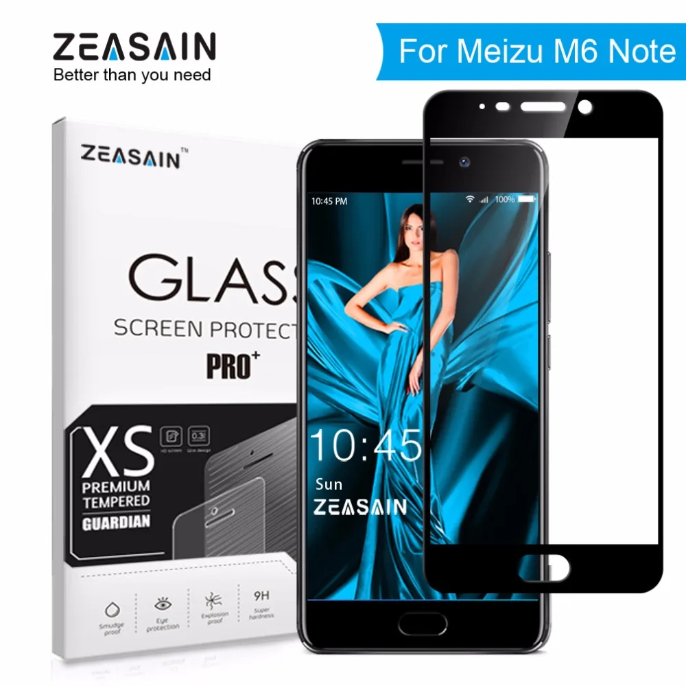 Защитное стекло ZEASAIN закаленное с полным покрытием для Meizu M6 Note Meilan 6 5 дюйма 2.5D 9H