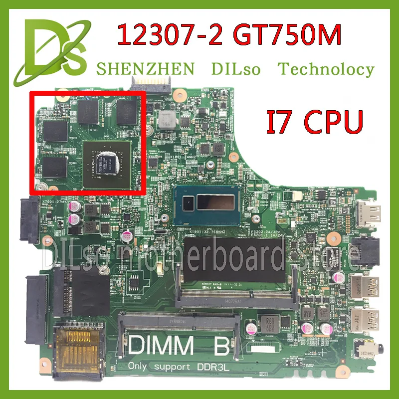 

KEFU 12307-2 для dell Inspiron 3437 5437 материнская плата для ноутбука DOE40-HSW GDDR5 MB 12307-2 новая материнская плата i7 cpu GT750M