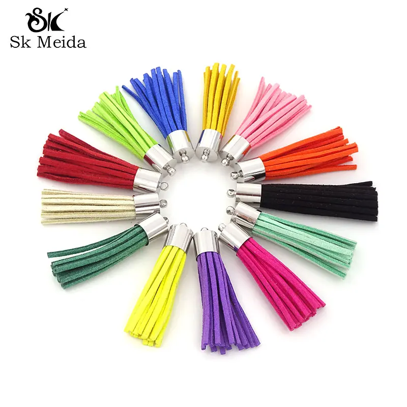 

50pcs Tassesls For Jewelry Making 50mm Suede Tassel Charm Pendants For Earring Keychina Cellphone Straps ST6-50
